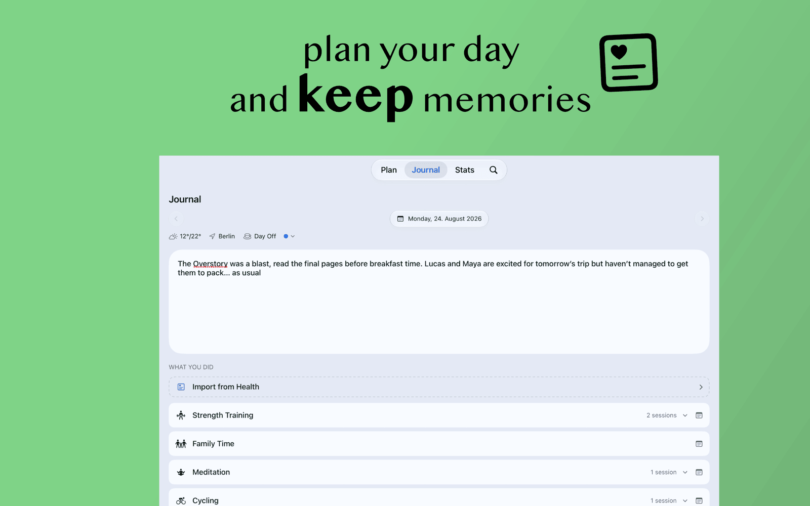 JourDo on Mac — plan your day and keep memories
