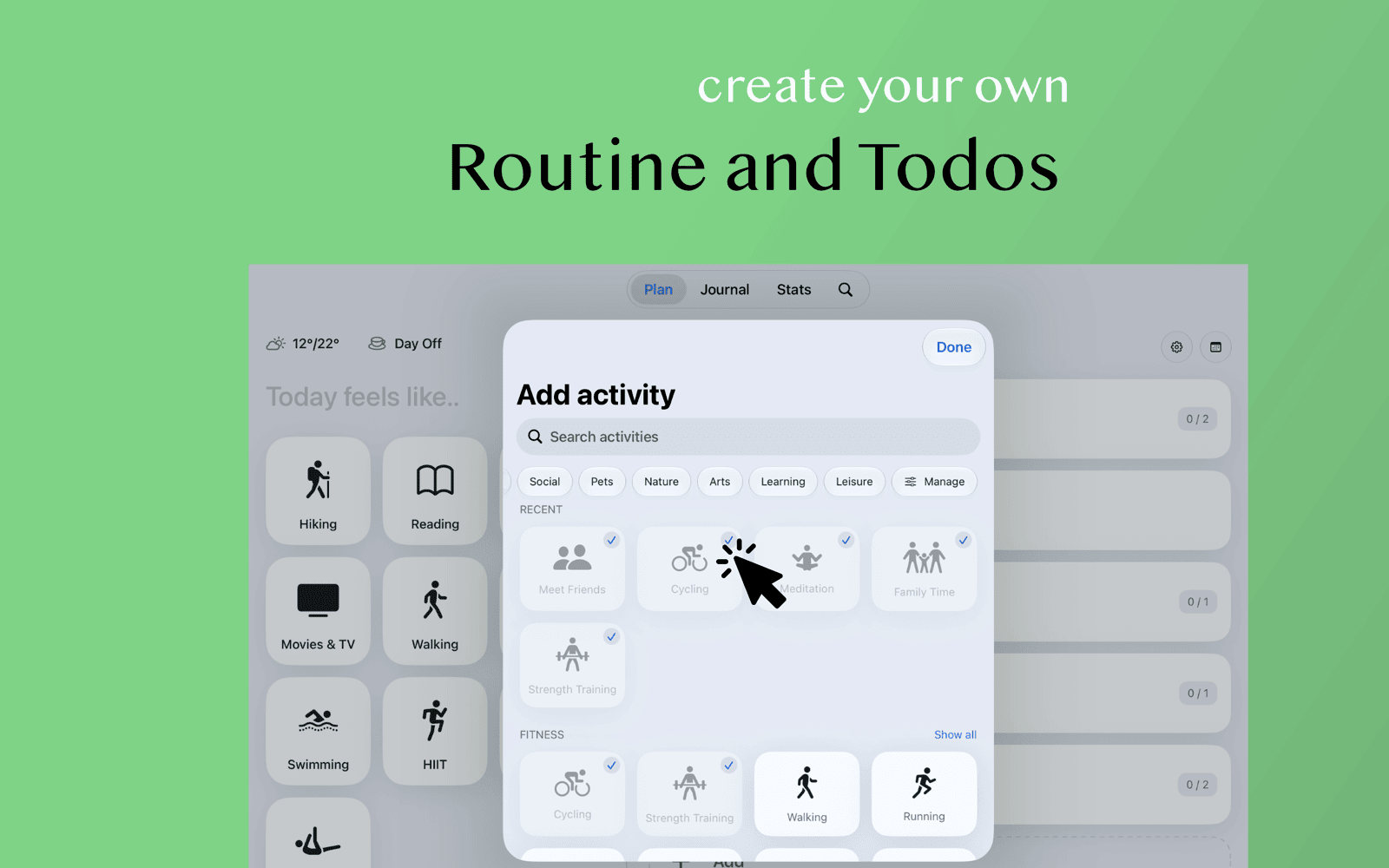 JourDo on Mac — create your own routine and todos